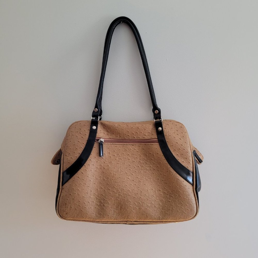 XL Tan and Black Large Handbag Tote
